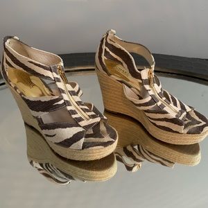 Michael Kors Animal Print Wedge with Zipper
